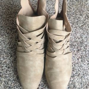 SOLD* Tan Suede Booties